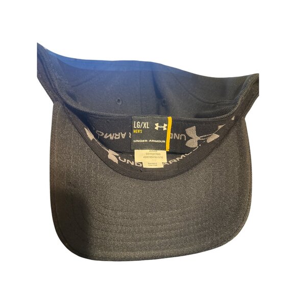 Under Armour Black Fitted Hat LG/XL Mens Stretch Fit - Picture 5 of 5